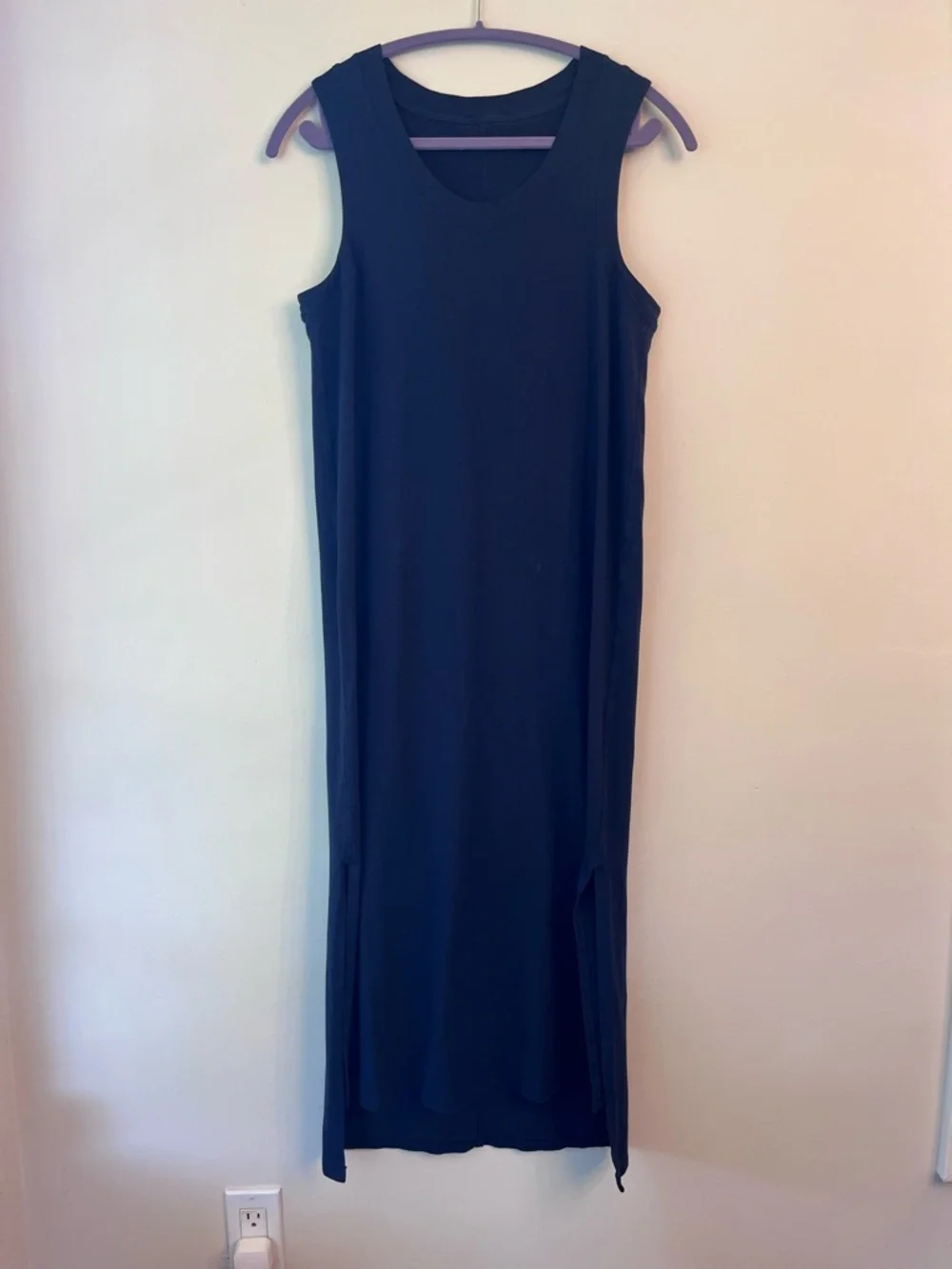 Lululemon All Yours Tank Midi Sleeveless Navy Scoop Neck Dress - Picture 4 of 6